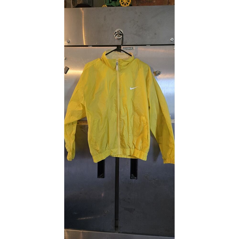 Vintage Nike Yellow Packable Windbreaker Jacket Size M Full Zip